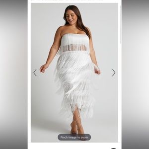 AMALEE TWO PIECE SET - FRINGE
STRAPLESS CROP TOP AND MIDI SKIRT